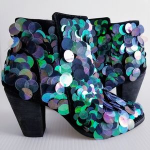 Free People Out Till Dawn Sequin Booties SZ 9 NWOB